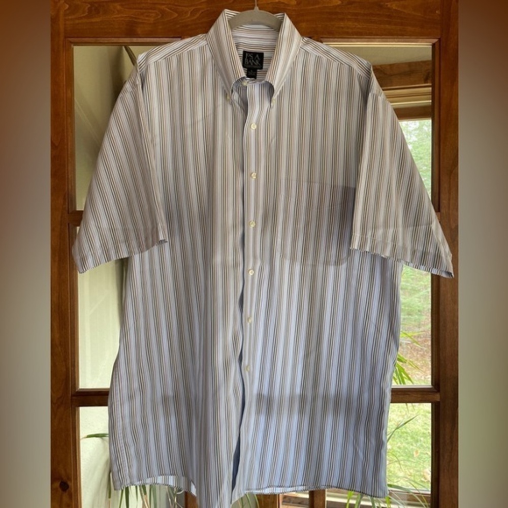 Jos. A. Bank‎ Travlers Collection Size Large All Cotton Multicolor Stripe EUC